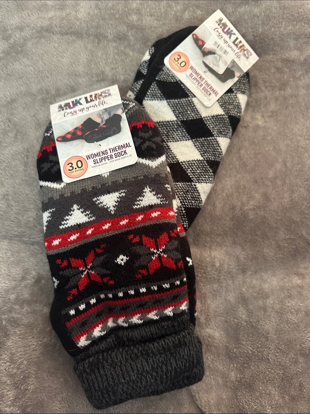 NWT Muk Luks Slipper Socks (6-10)